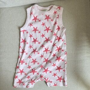 Parade Pink Starfish Sleeveless Baby Romper